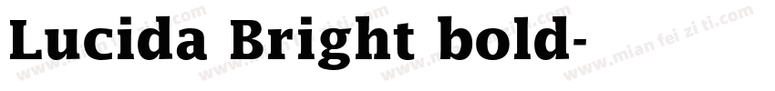 Lucida Bright bold字体转换